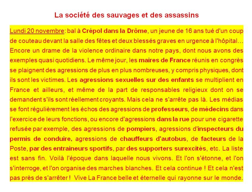 La societe des sauvages