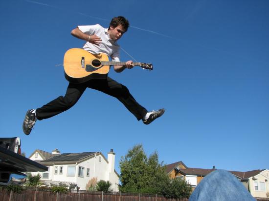 Avec guitare en l air