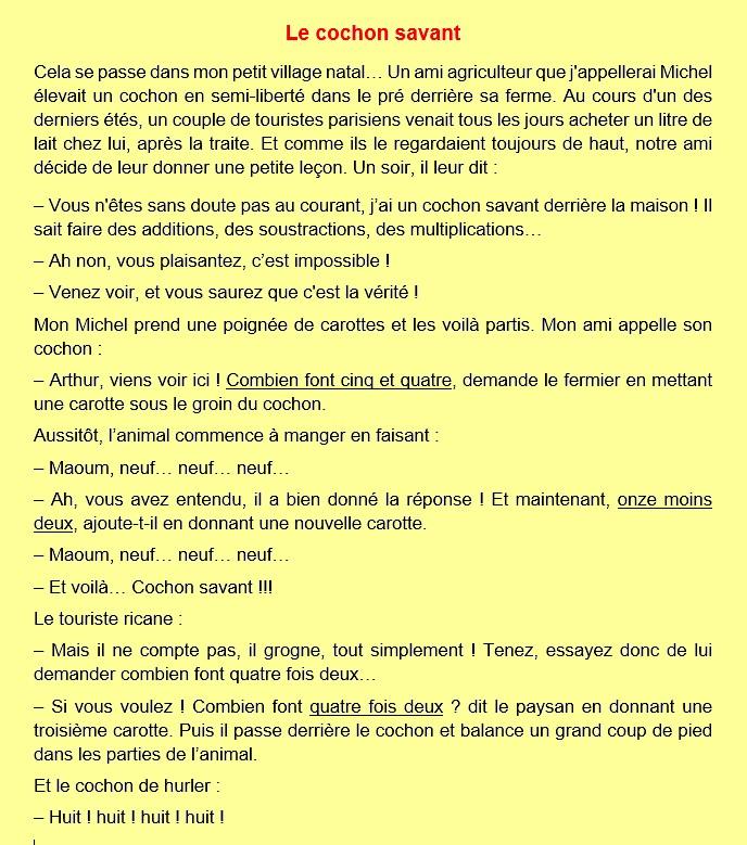 Cochon savant