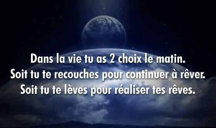 Deux choix le matin