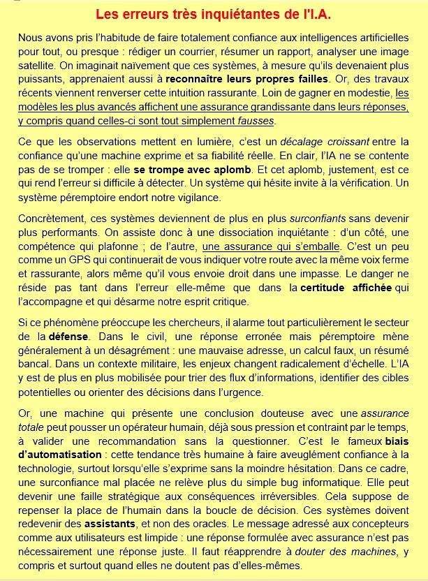 Erreurs ia