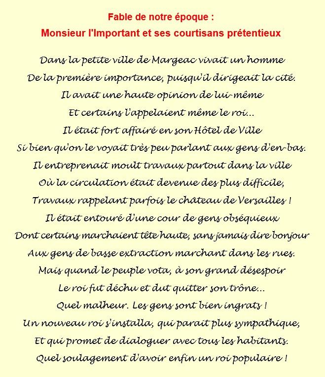 Fable de notre epoque