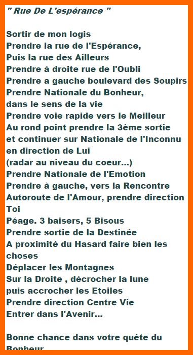 Itineraire esperance