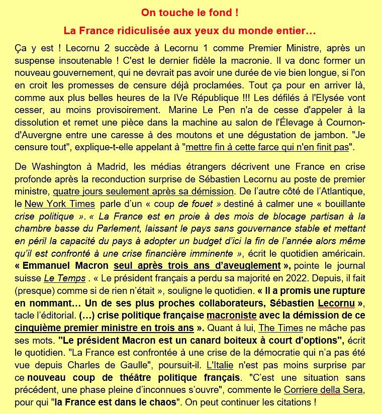 On touche le fond
