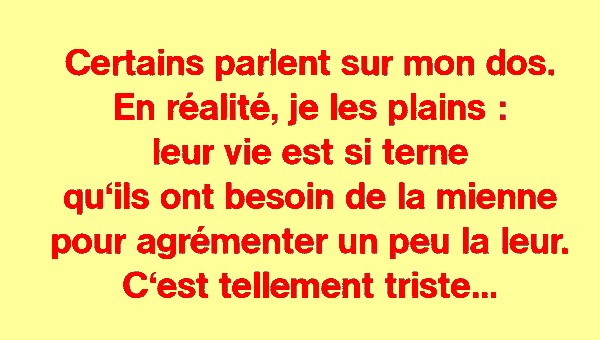 Parler dans mon dos