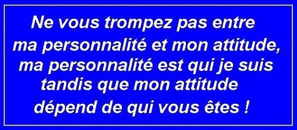 Personnalite et attitude