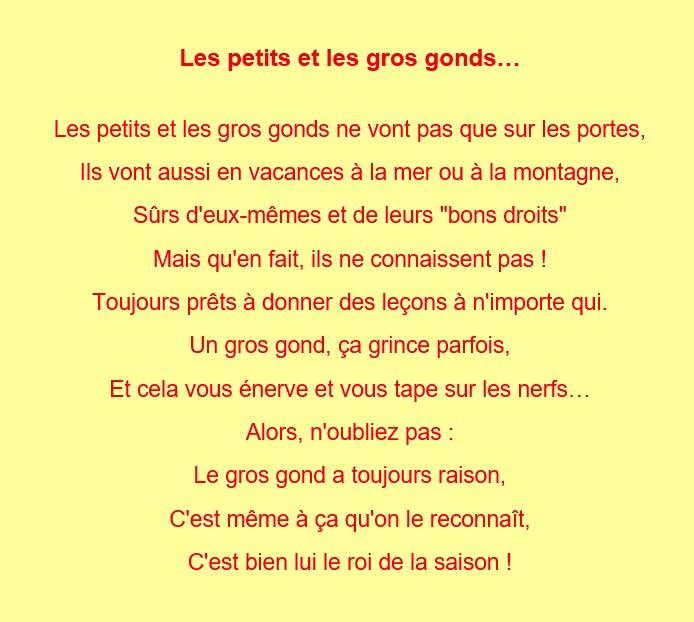 Petits et gros gonds