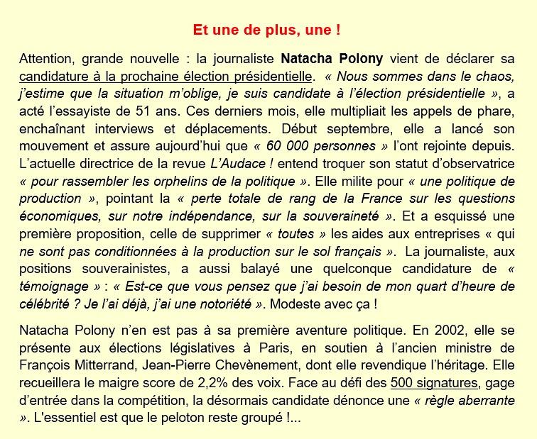 Polony candidature