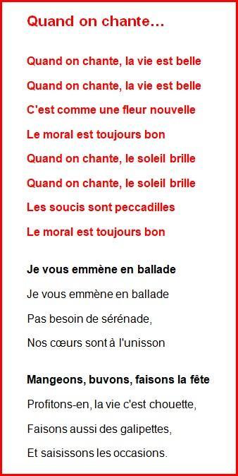Quand on chante