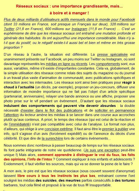 Reseaus sociaux