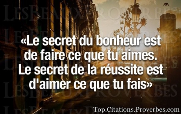 Secret du bonheur