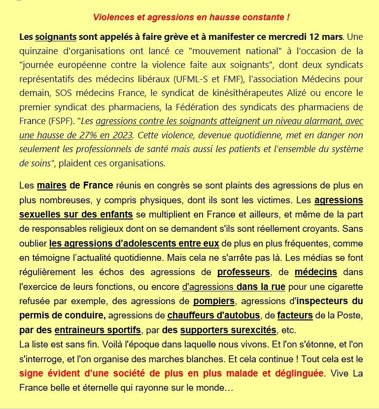 Violences et agressions